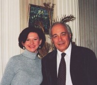 Natālija Ābola un Vladimirs Pozners 1997. gadā